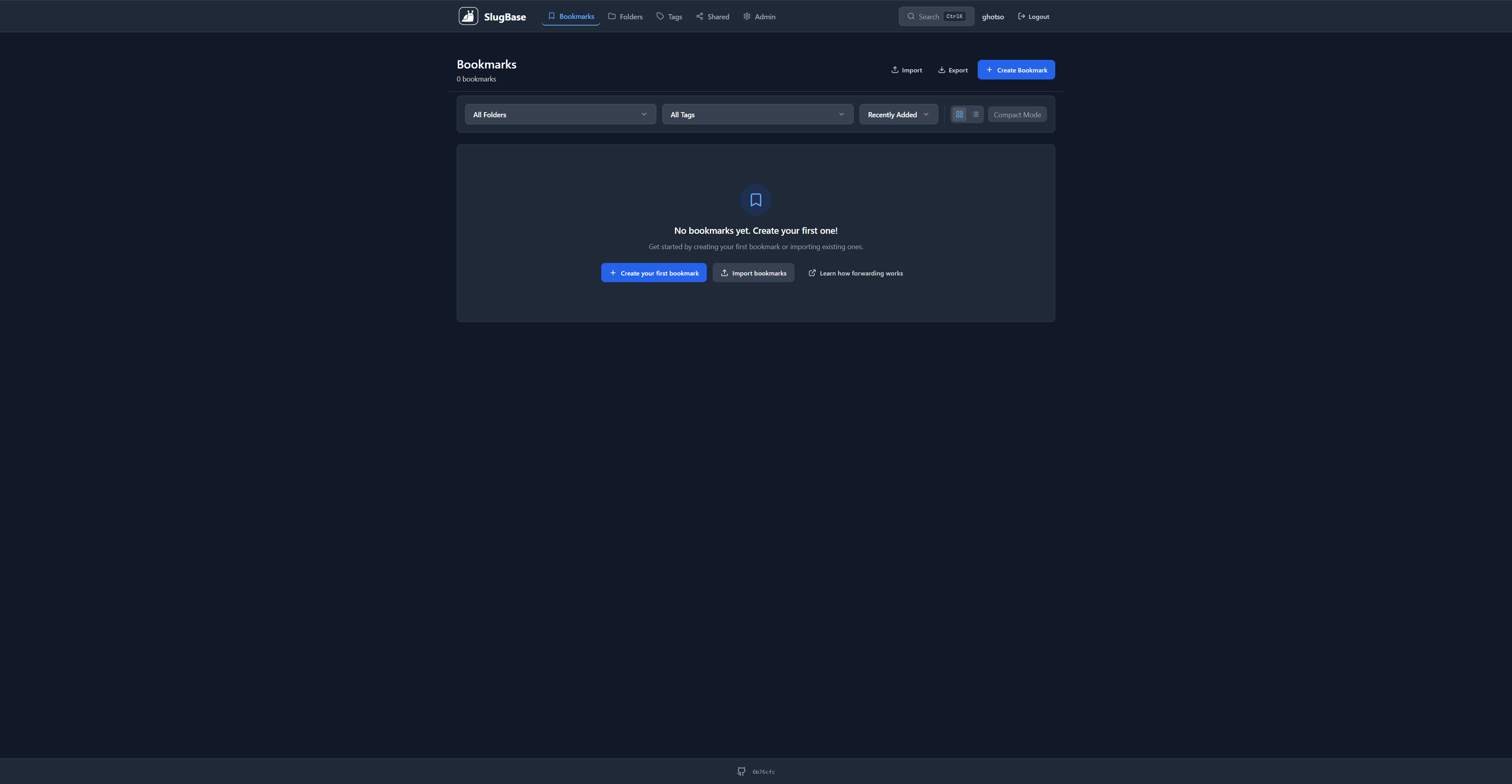 Bookmarks Empty State