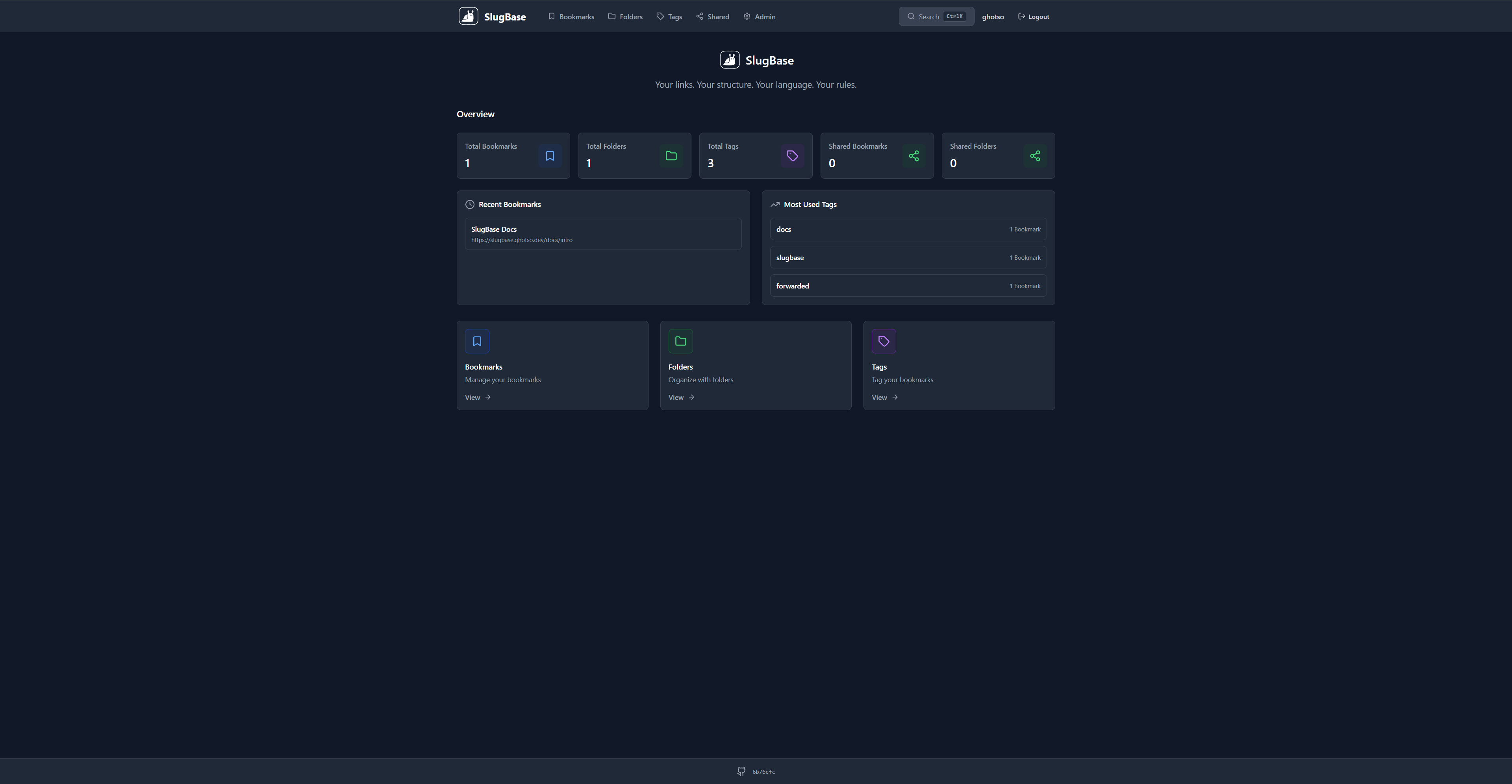 SlugBase Dashboard