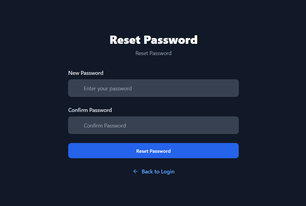 Password Reset Form
